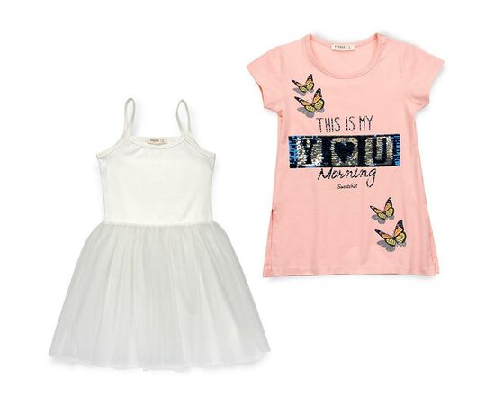 Платье Breeze туника с бабочками (10262-152G-peach)