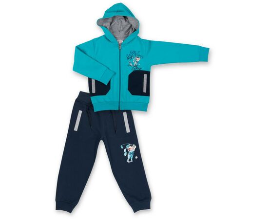 Спортивний костюм Breeze бірюзовий з собачкою (7879-92B-blue)