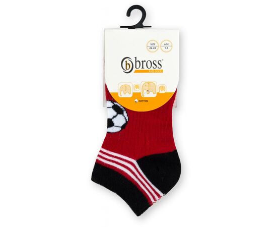 Носки Bross с мячом 1-3 красные (10684-1-3B-red), изображение 2 Носки Bross с мячом 1-3 красные (10684-1-3B-red), изображение 2
