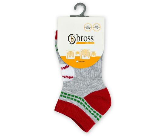 Носки Bross с мячом 1-3 серые (10684-1-3B-gray), изображение 2 Носки Bross с мячом 1-3 серые (10684-1-3B-gray), изображение 2