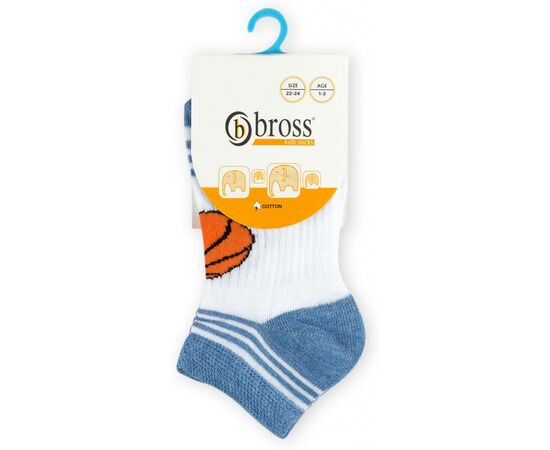 Носки Bross с мячом 1-3 белые (10684-1-3B-white), изображение 2 Носки Bross с мячом 1-3 белые (10684-1-3B-white), изображение 2