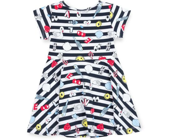 Платье Lovetti с рисуночками (5911-7-110G-white), изображение 2 Платье Lovetti с рисуночками (5911-7-110G-white), изображение 2