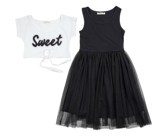Платье Breeze с топом "SWEET" (12727-116G-black), изображение 4 Платье Breeze с топом "SWEET" (12727-116G-black), изображение 4