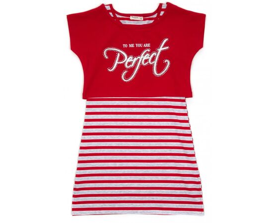 Платье Breeze в полоску с топом (12358-128G-red)