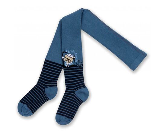 Колготки BNM для мальчиков с мишкой синие (M0C0301-0836-3-4/B-blue)