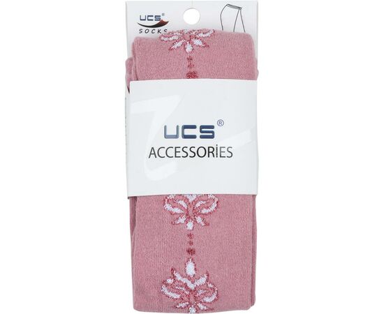 Колготки UCS Socks с розовыми цветочками по бокам (M0C0301-0876-3G-dark-pink), изображение 4 Колготки UCS Socks с розовыми цветочками по бокам (M0C0301-0876-3G-dark-pink), изображение 4