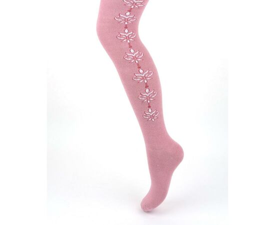 Колготки UCS Socks с розовыми цветочками по бокам (M0C0301-0876-3G-dark-pink)