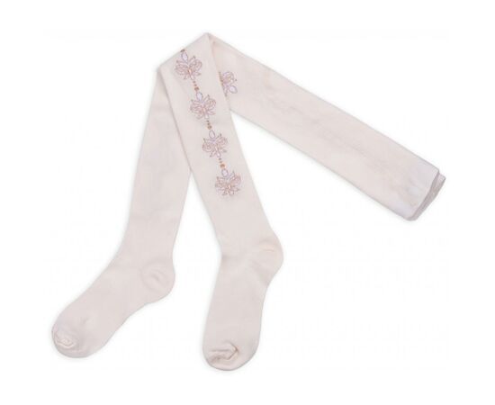Колготки UCS Socks з рожевими квіточками з боків (M0C0301-0876-3G-beige)