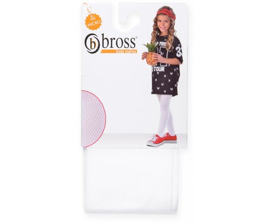 Колготки Bross в точечку (7596-5-6G-white), изображение 2 Колготки Bross в точечку (7596-5-6G-white), изображение 2