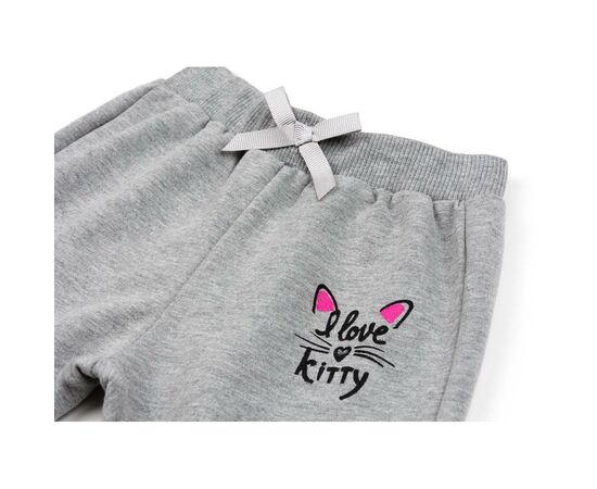 Штаны детские Breeze I LOVE KITTY (12326-68G-gray), изображение 3 Штаны детские Breeze I LOVE KITTY (12326-68G-gray), изображение 3