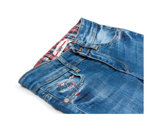 Штаны детские A-Yugi зауженные с потертостями (2698-116B-blue), изображение 3 Штаны детские A-Yugi зауженные с потертостями (2698-116B-blue), изображение 3