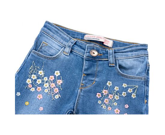 Джинсы Breeze джинсовые с цветочками (OZ-17703-74G-jeans), изображение 2 Джинсы Breeze джинсовые с цветочками (OZ-17703-74G-jeans), изображение 2