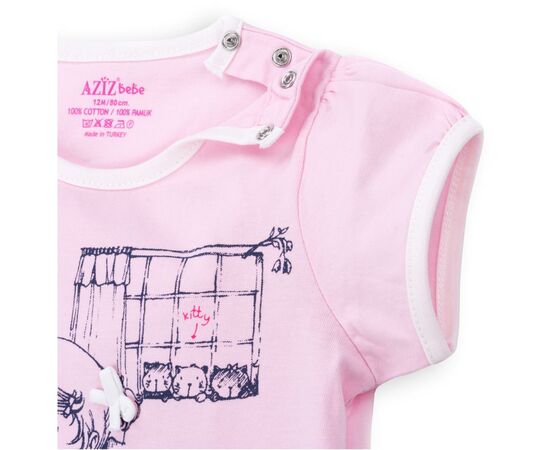 Піжама Aziz з дівчинкою і котиками (9136-1,5G-pink), зображення 5 Піжама Aziz з дівчинкою і котиками (9136-1,5G-pink), зображення 5