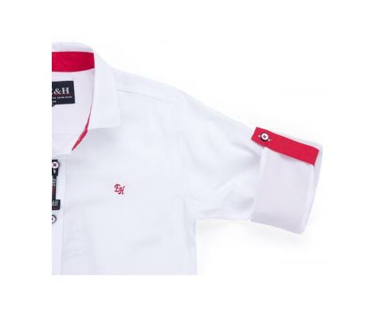 Рубашка E&H с красной бабочкой (G-233-152B-white-red), изображение 2 Рубашка E&H с красной бабочкой (G-233-152B-white-red), изображение 2