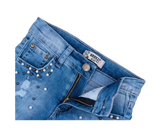 Шорты Breeze джинсовые с бусинами (20139-116G-blue), изображение 3 Шорты Breeze джинсовые с бусинами (20139-116G-blue), изображение 3