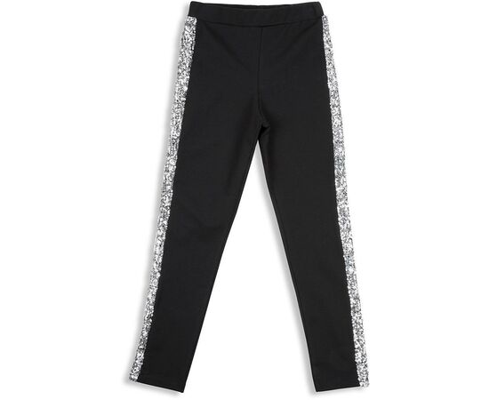 Лосини Breeze с лампасами из пайеток (11529-164G-black)