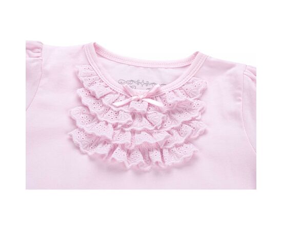 Футболка дитяча Breeze з мереживними рюшами (6640-86G-pink), зображення 2 Футболка дитяча Breeze з мереживними рюшами (6640-86G-pink), зображення 2