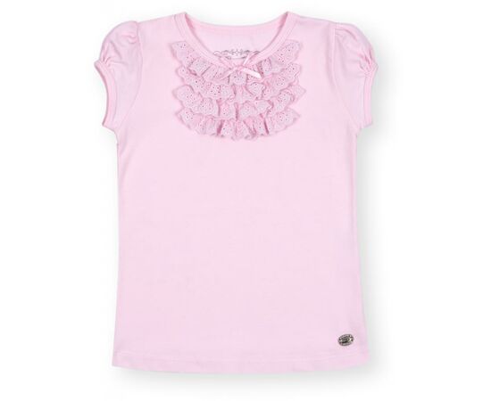 Футболка детская Breeze с кружевными рюшами (6640-86G-pink)