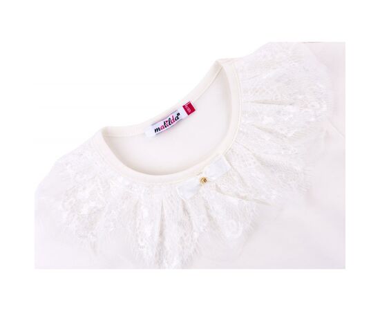 Футболка детская Matilda с коротким рукавом и кружевной оборкой (5603-140G-beige), изображение 2 Футболка детская Matilda с коротким рукавом и кружевной оборкой (5603-140G-beige), изображение 2