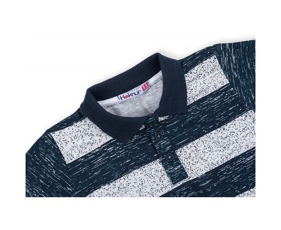 Футболка дитяча Haknur поло в смужку (6617-128B-blue), зображення 3 Футболка дитяча Haknur поло в смужку (6617-128B-blue), зображення 3