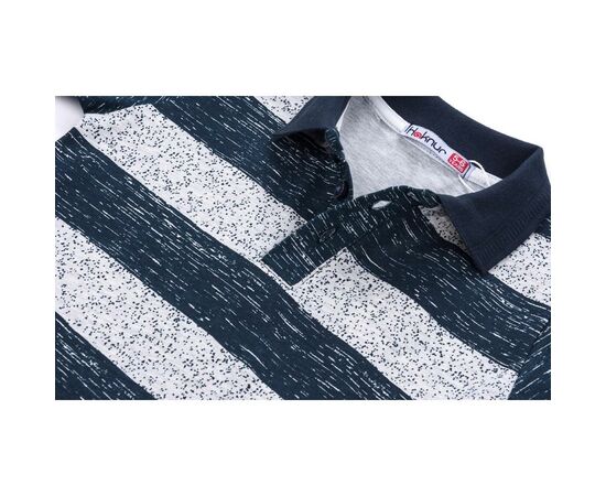 Футболка дитяча Haknur поло в смужку (6617-128B-blue), зображення 4 Футболка дитяча Haknur поло в смужку (6617-128B-blue), зображення 4