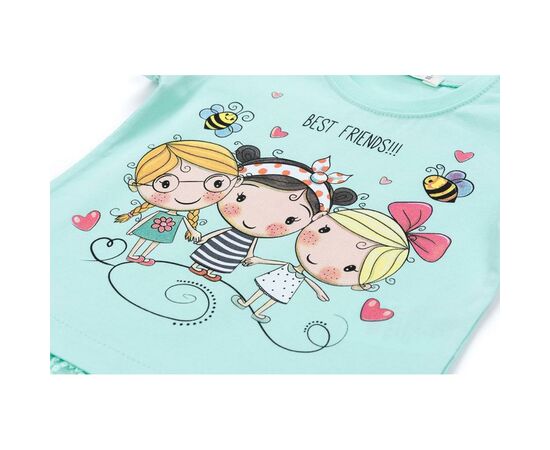 Футболка детская Breeze "BEST FRENDS" (11043-80G-green), изображение 4