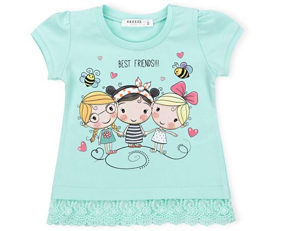 Футболка детская Breeze "BEST FRENDS" (11043-92G-green)