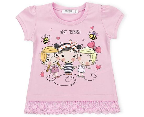 Футболка дитяча Breeze "BEST FRENDS" (11043-92G-pink)