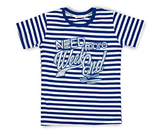 Футболка детская Breeze в полоску (7380-128B-blue)