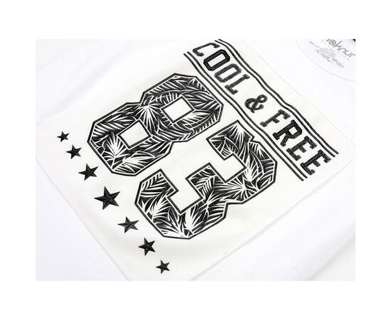 Футболка дитяча Haknur "COOL & FREE" (6547-134B-white), зображення 4 Футболка дитяча Haknur "COOL & FREE" (6547-134B-white), зображення 4