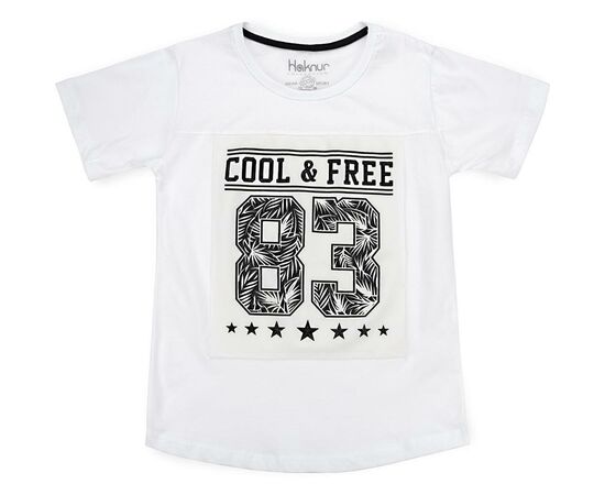 Футболка детская Haknur "COOL & FREE" (6547-134B-white)