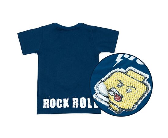 Футболка детская Haknur "ROCK N ROLL" (7110-128B-indigo), изображение 2 Футболка детская Haknur "ROCK N ROLL" (7110-128B-indigo), изображение 2