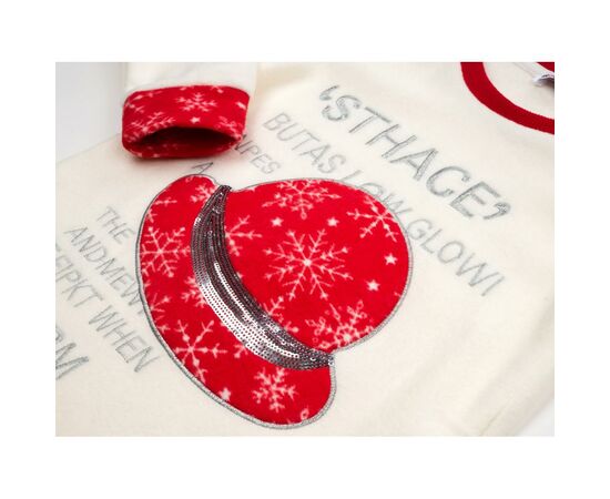 Пижама Matilda флисовая со шляпкой (9110-3-116G-red), изображение 7 Пижама Matilda флисовая со шляпкой (9110-3-116G-red), изображение 7