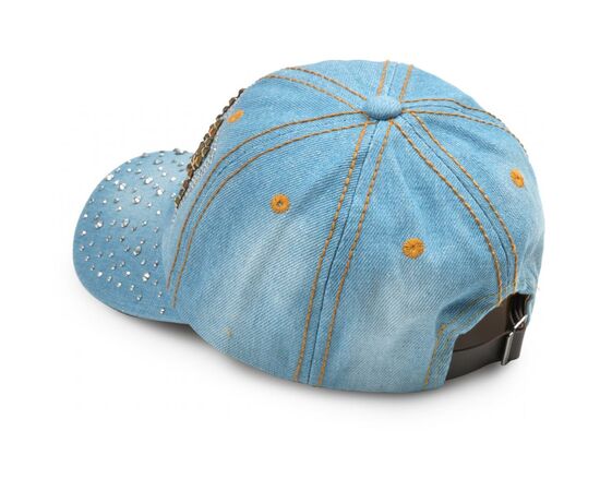 Кепка Kitti со стразами (Y9320-6-G-blue), изображение 4 Кепка Kitti со стразами (Y9320-6-G-blue), изображение 4