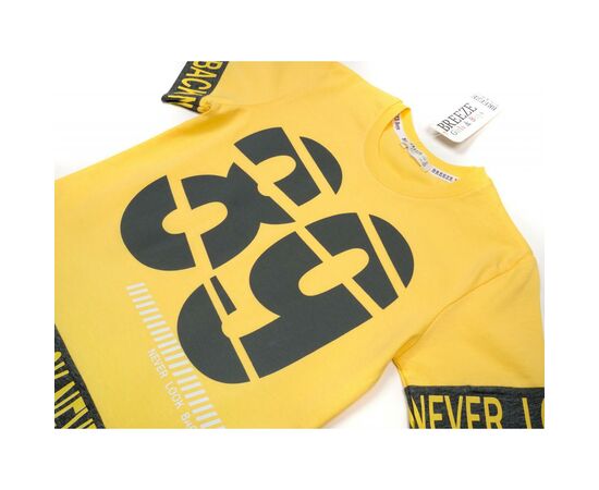 Футболка детская Breeze "NEVER LOOK BACK" (14311-146B-yellow), изображение 3 Футболка детская Breeze "NEVER LOOK BACK" (14311-146B-yellow), изображение 3