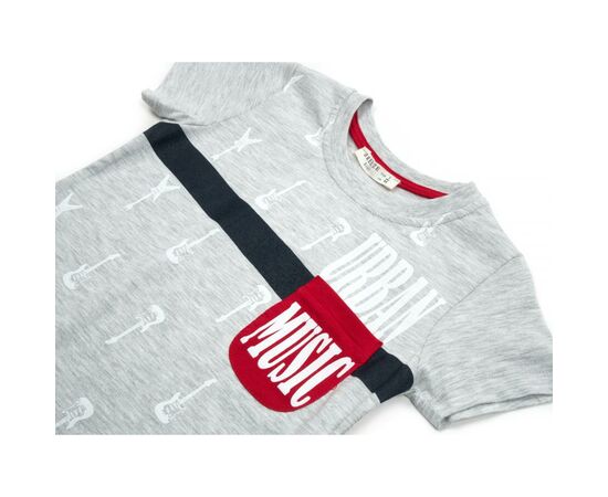 Футболка дитяча Breeze "MUSIC" (13326-116B-gray), зображення 3 Футболка дитяча Breeze "MUSIC" (13326-116B-gray), зображення 3