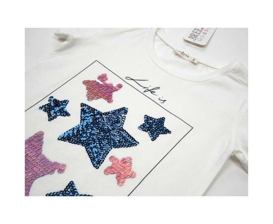 Футболка детская Breeze со звездочками (14265-140G-cream), изображение 3