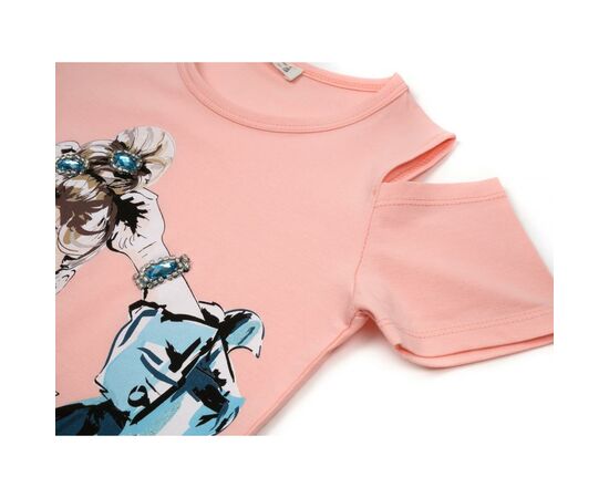 Футболка детская Breeze с девочкой (14124-128G-peach), изображение 4 Футболка детская Breeze с девочкой (14124-128G-peach), изображение 4