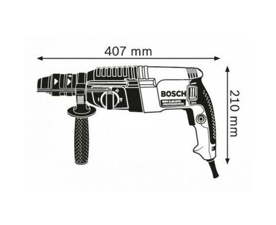 Перфоратор Bosch GBH2-26DFR (0.611.254.768), изображение 3 Перфоратор Bosch GBH2-26DFR (0.611.254.768), изображение 3