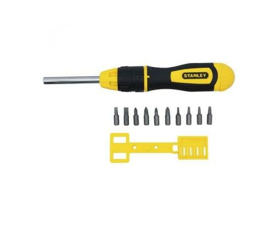 Викрутка Stanley Multibit реверсивна з 10-ма змінними бітами (0-68-010)