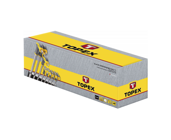 Набор инструментов Topex ключей шестигранных тип Т 2-10 мм, 9 шт. (35D963), изображение 2