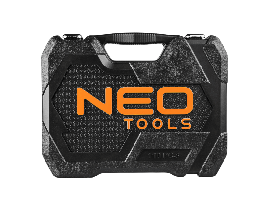 Набор инструментов Neo Tools торцевых головок 108 шт., 1, 4, 1/2 "CrV (08-666), изображение 4 Набор инструментов Neo Tools торцевых головок 108 шт., 1, 4, 1/2 "CrV (08-666), изображение 4