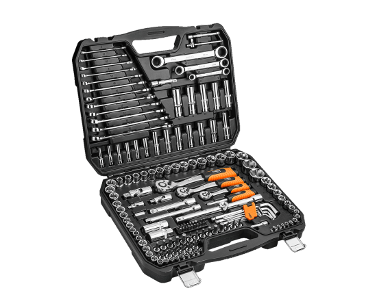 Набор инструментов Neo Tools торцевых головок 150 шт., 1, 4, 3, 1/2 "CrV (08-668), изображение 2 Набор инструментов Neo Tools торцевых головок 150 шт., 1, 4, 3, 1/2 "CrV (08-668), изображение 2