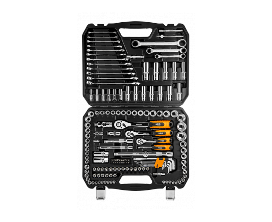 Набор инструментов Neo Tools торцевых головок 150 шт., 1, 4, 3, 1/2 "CrV (08-668)