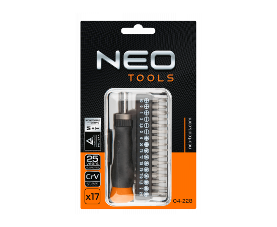 Набор инструментов Neo Tools насадки прецизионные с держателем, 17 шт. (04-228), изображение 2