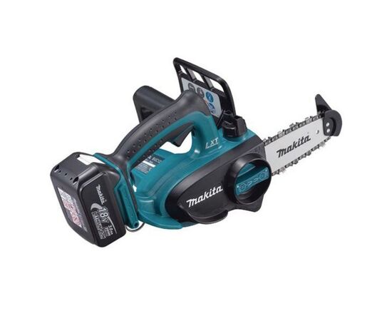 Цепная пила Makita аккумуляторная LXT, 18В, 3Аг х 2шт, DC18RC, кейс, 115мм (DUC122RFE)