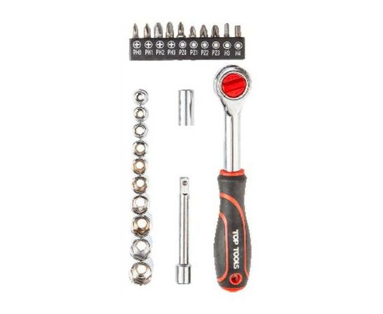 Набор инструментов Top Tools торцевых гаечных ключей 1/4 ", 23ед. (38D505)