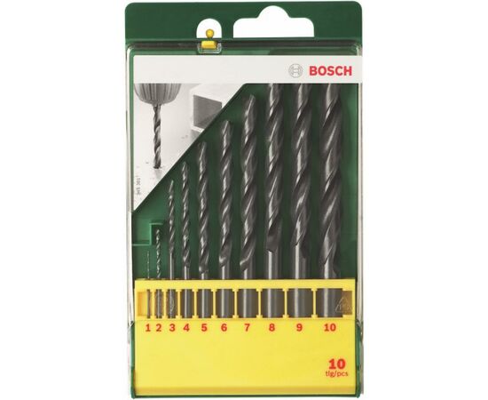 Набір свердл Bosch по металу Promoline HSS-R 10 шт (2.607.019.442), зображення 2 Набір свердл Bosch по металу Promoline HSS-R 10 шт (2.607.019.442), зображення 2