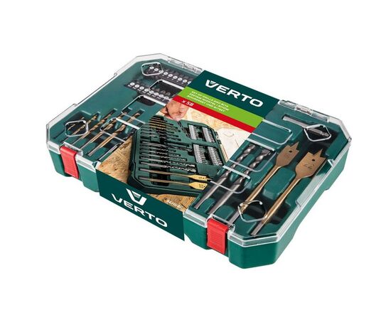 Набор сверл и бит Verto 58 шт (66H646), изображение 2