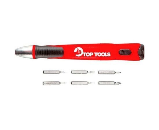 Викрутка Top Tools насадой прецесизионных с держателем, 7 шт (39D197)